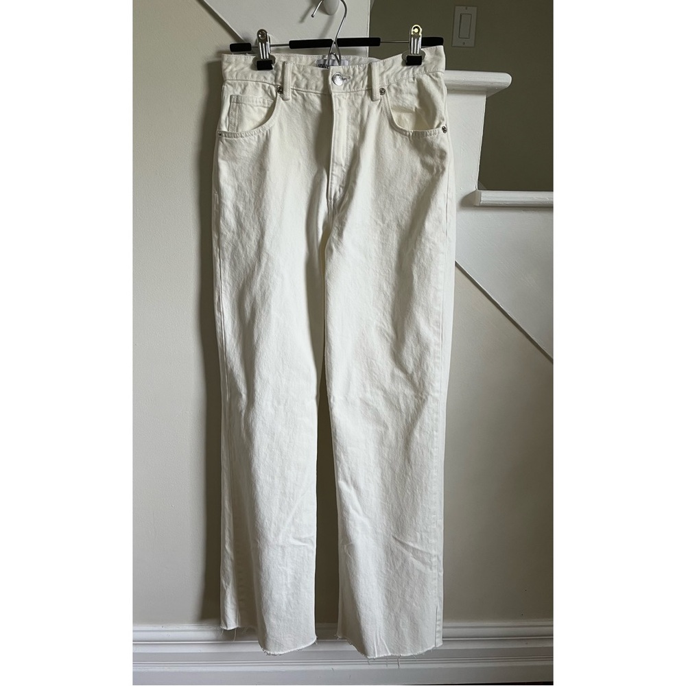 Zara Wide Leg White Jeans - Picture 4 of 5